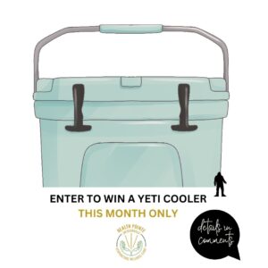 Giveaway graphic reading Enter to Win a Yeti Cooler, This Month Only, from Health Pointe Jacksonville